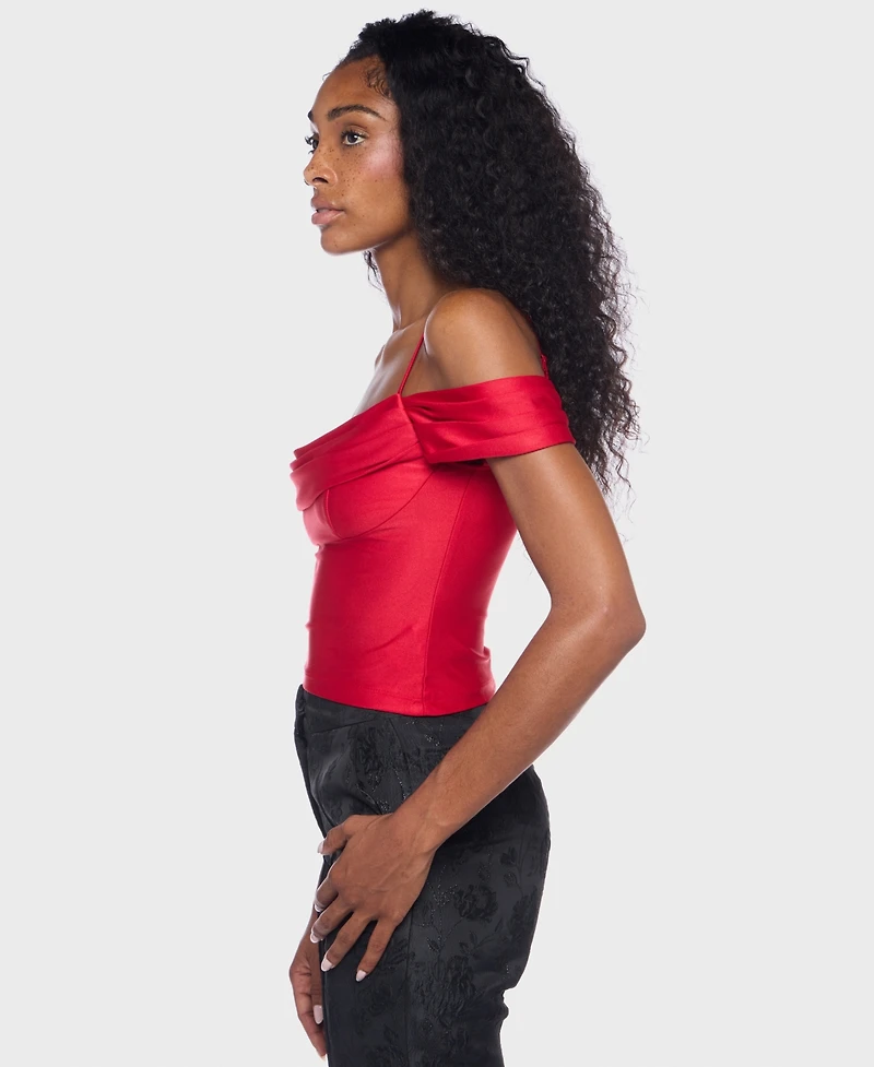 Alex & Sophia Women's Spaghetti Strap Off-The-Shoulder Top