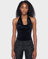 Alex & Sophia Women's Halter Cowl Neck Top