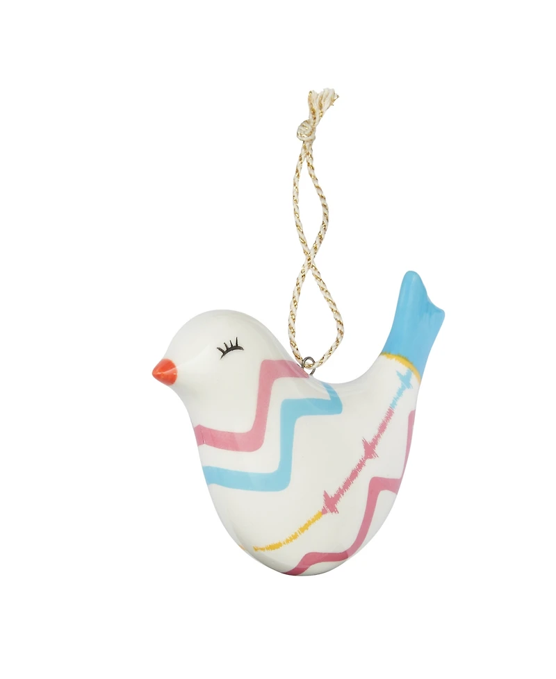 Spode Kit Kemp Christmas Puffed Bird Rik Rak Ornament