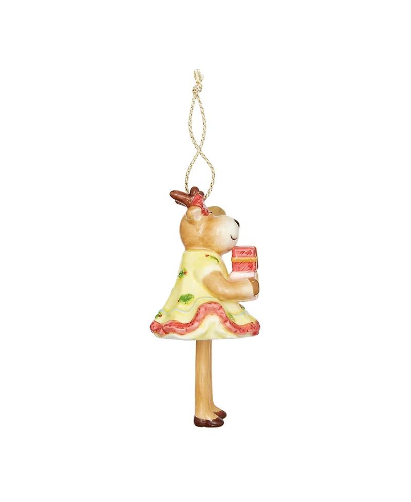 Spode Kit Kemp Christmas Bell Reindeer Ornament
