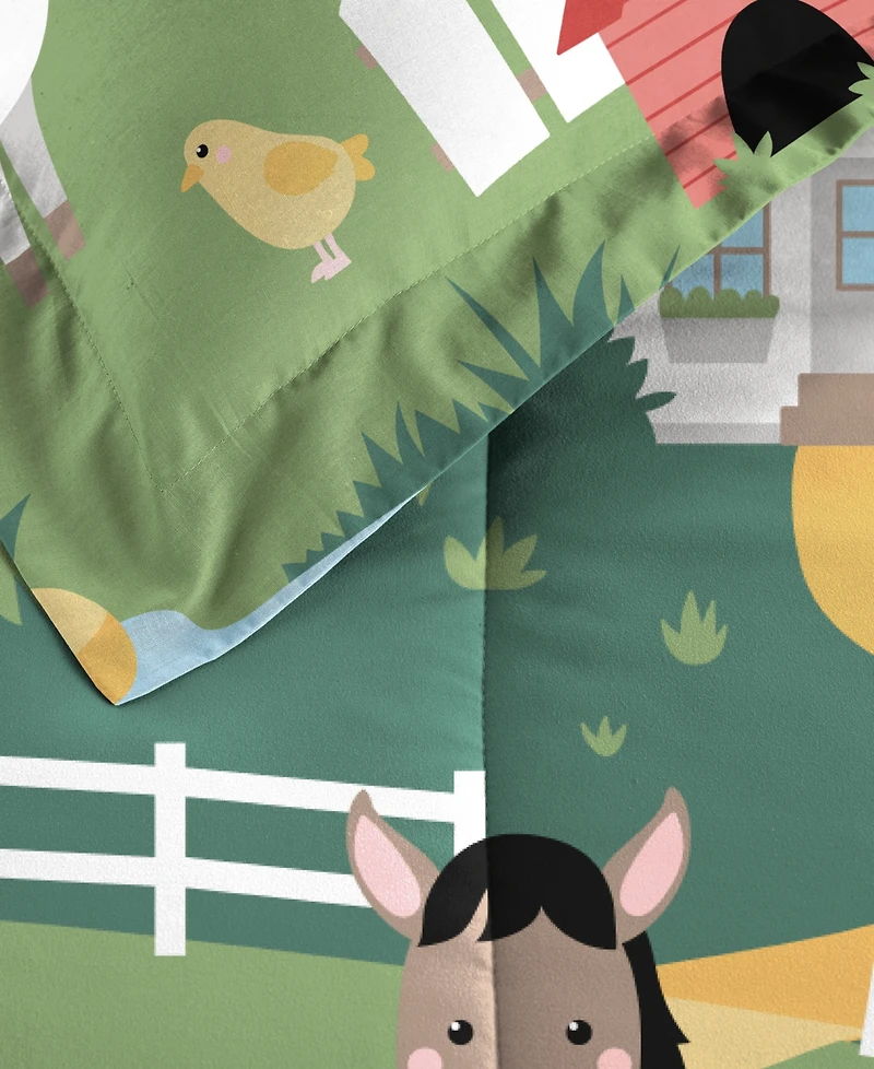 Dream Factory Barnyard Animals 7-Pc. Comforter Set, Full