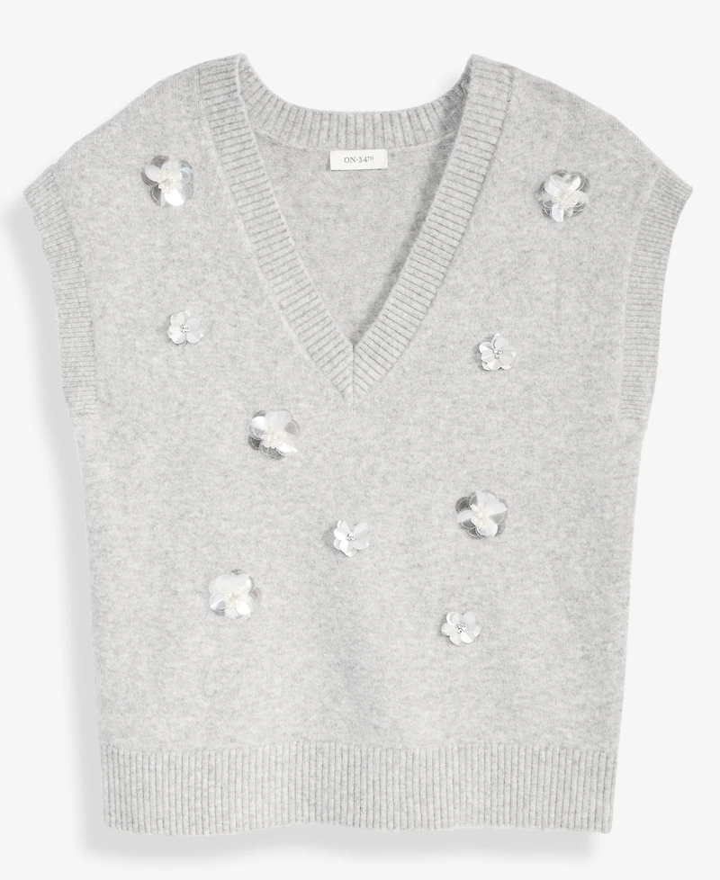On 34th Women's Embellished Sweater Vest, Macy's Exclusive