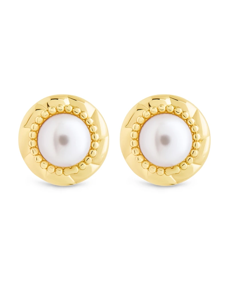Sterling Forever Eudora Cultivated Pearl Stud Earrings