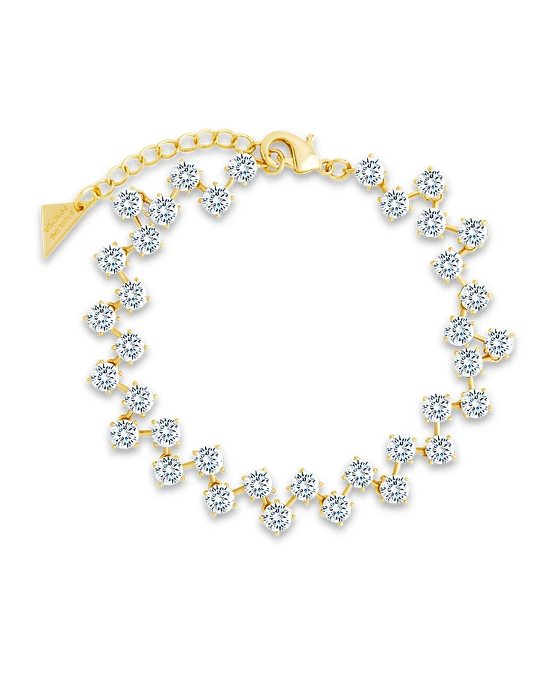 Sterling Forever Carson Cubic Zirconia Classic Tennis