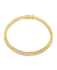 Sterling Forever Bezel Cubic Zirconia Tennis Bracelet