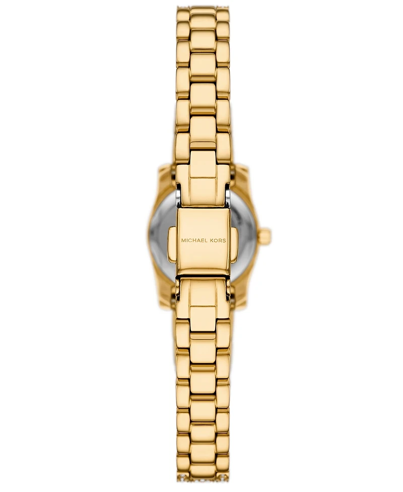 Michael Kors Women's Lexington Three-Hand Gold-Tone Stainless Steel Watch, 19mm