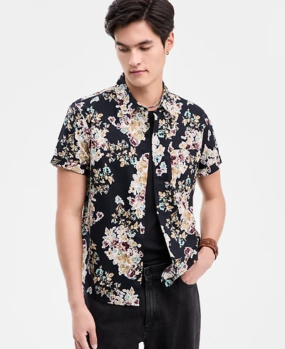 Sun + Stone Men's Wildflower Short-Sleeve Button-Up Shirt, Macy's Exclusive