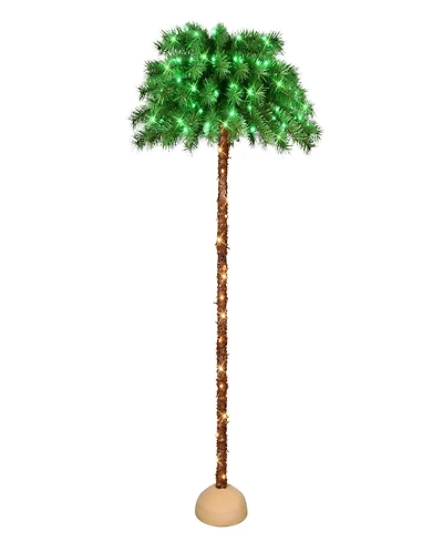 Puleo 6' Pre-Lit Artificial Palm Tree