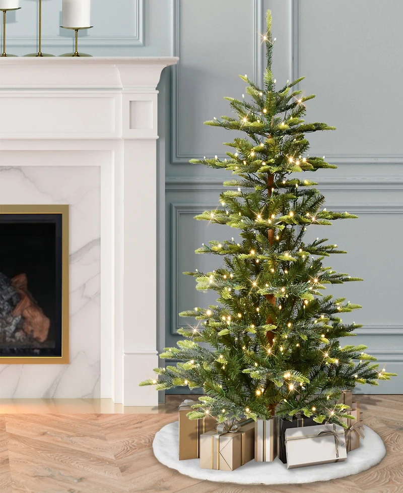Puleo 4.5' Pre-Lit Artificial Aspen Fir Tree