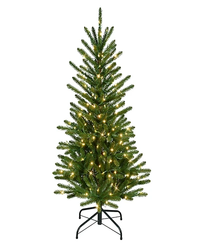 Puleo 4.5' Pre-Lit Artificial Mountain View Spruce Tree