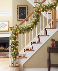 Puleo 9' Pre-Lit Oklahoma Pine Artificial Garland