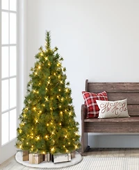 Puleo 4.5' Pre-Lit Artificial Colorado Pine Christmas Tree with Dual Function Led Lights
