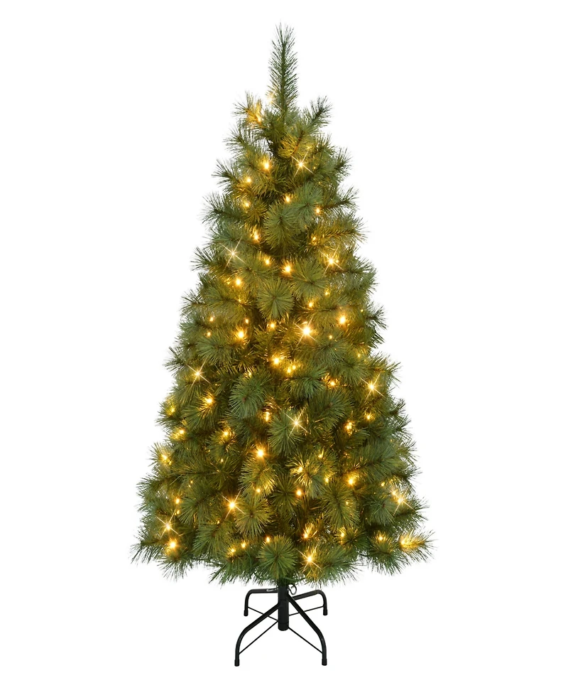 Puleo 4.5' Pre-Lit Artificial Wyoming Pine Tree with Multi-Function Led Lights