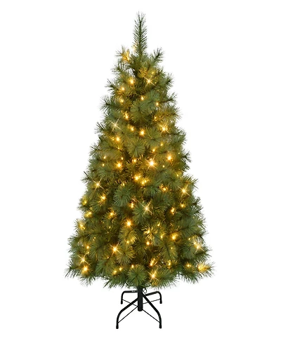 Puleo 4.5' Pre-Lit Artificial Wyoming Pine Tree with Multi-Function Led Lights