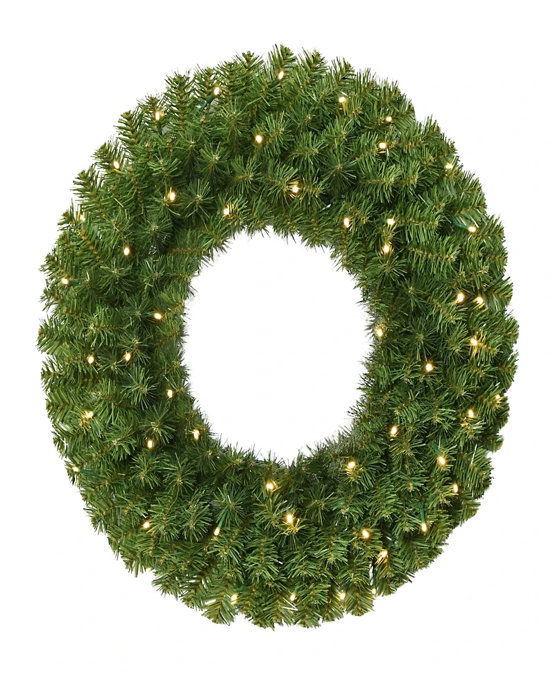 Puleo 24" Pre-Lit Artificial Christmas Wreath