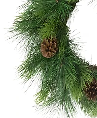 Puleo 24" Artificial Adorned Wreath with Pinecones