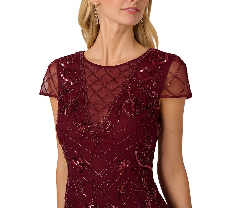 Adrianna Papell Women's Beaded Sheath Dress