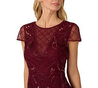 Adrianna Papell Women's Beaded Sheath Dress
