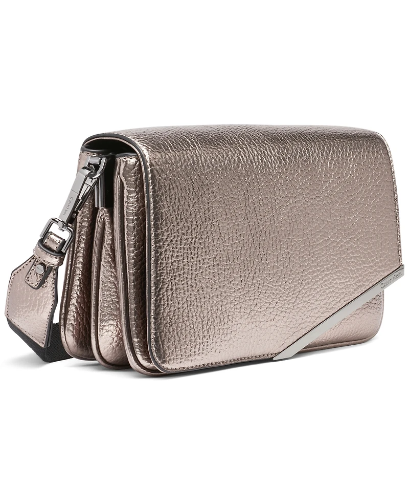Calvin Klein Women's Ria Metallic Crossbody Bag