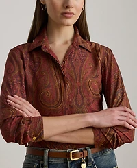 Lauren Ralph Women's Classic Fit Paisley Print Shirt