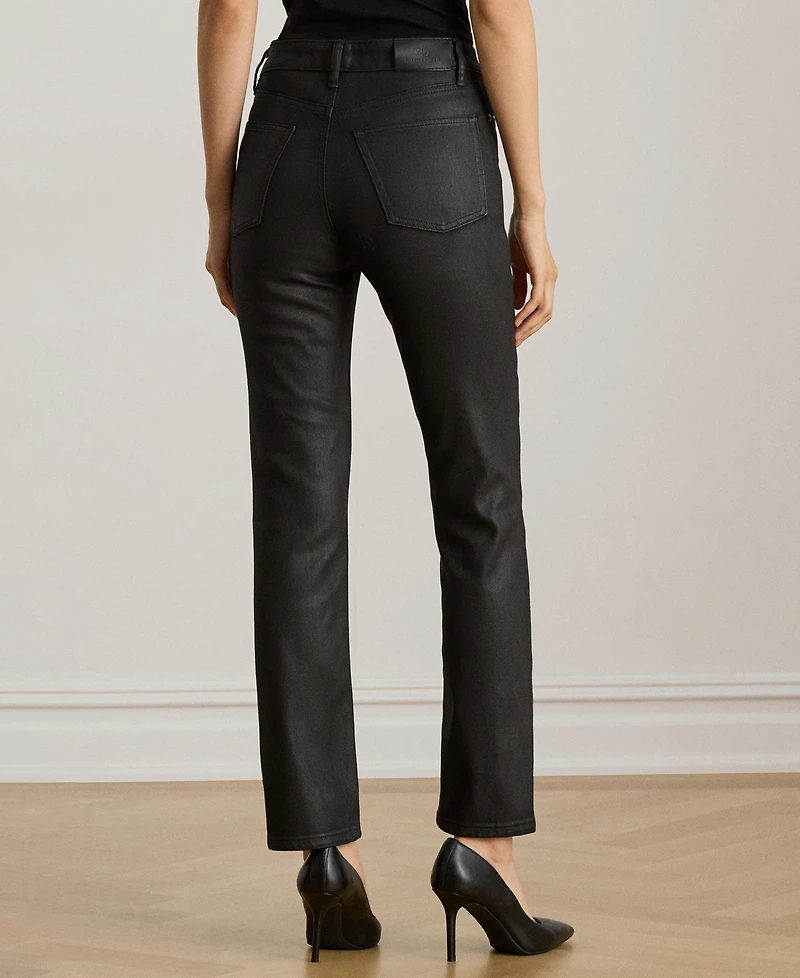 Lauren Ralph Women's Coated Straight Ankle Jeans
