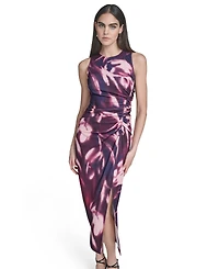 Vince Camuto Petite Printed Sleeveless Midi Dress