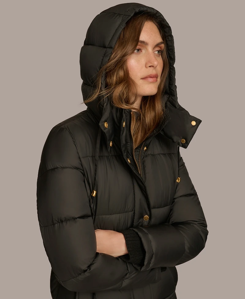 Donna Karan New York Women's Hooded Puffer Coat