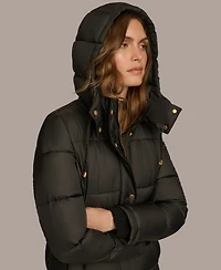Donna Karan New York Women's Hooded Puffer Coat