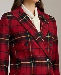 Lauren Ralph Women's Plaid Long Sleeve Blazer