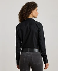 Lauren Ralph Women's Logo Detail Point Collar Shirt