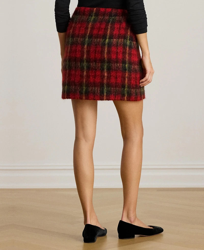 Lauren Ralph Women's Plaid Pencil Mini Skirt