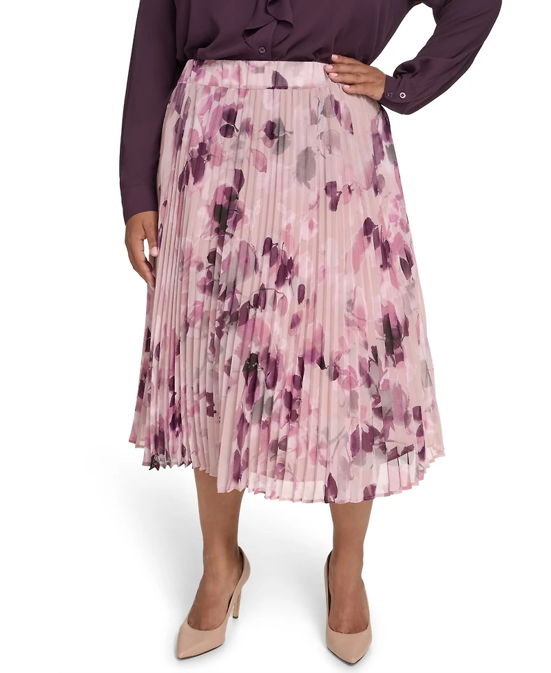 Calvin Klein Plus Printed Midi Skirt