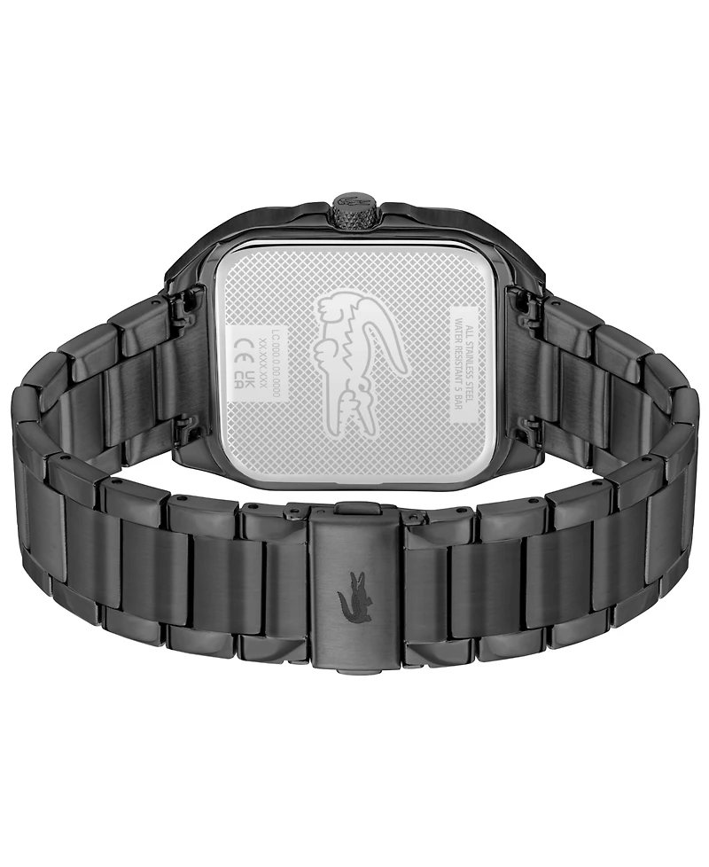 Lacoste Men's Ionic Plated Black Stainless Steel Bracelet Watch, 39mm