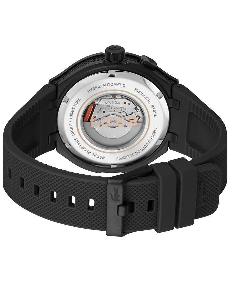 Lacoste Men's LC33 Mech Hybrid Automatic Silicone Strap Watch