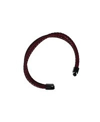 Trafalgar Loose Fit Caleb's Crimson Braided Leather Secure Clasp Bracelet