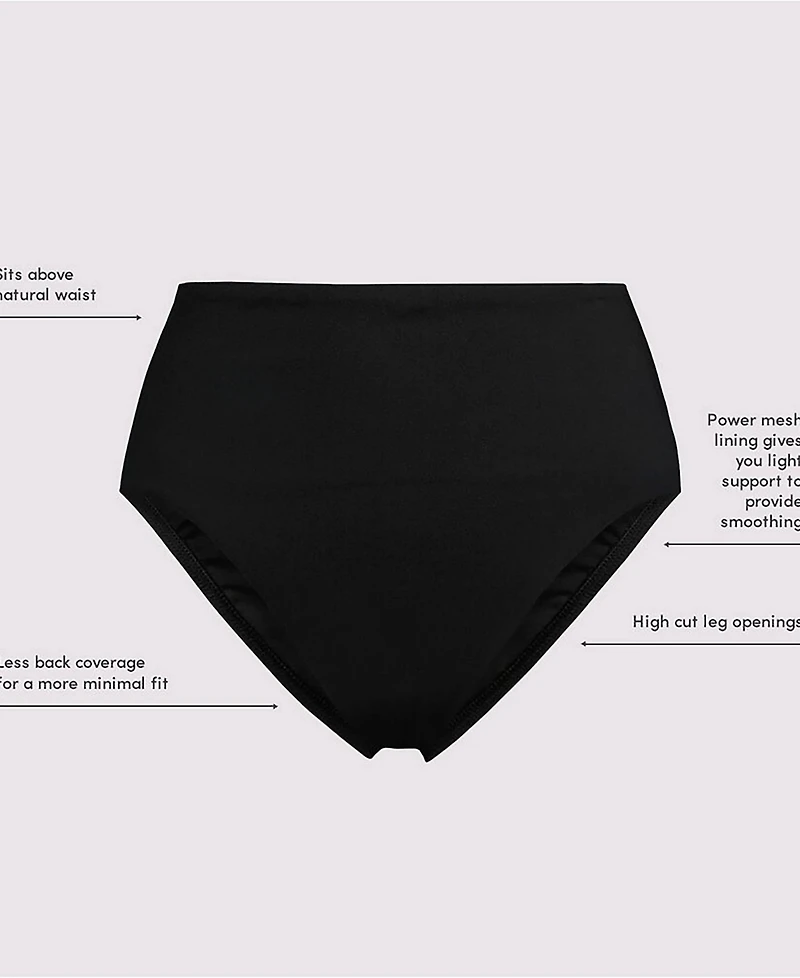 Lands' End Plus Cheeky High Waisted Bikini Bottoms