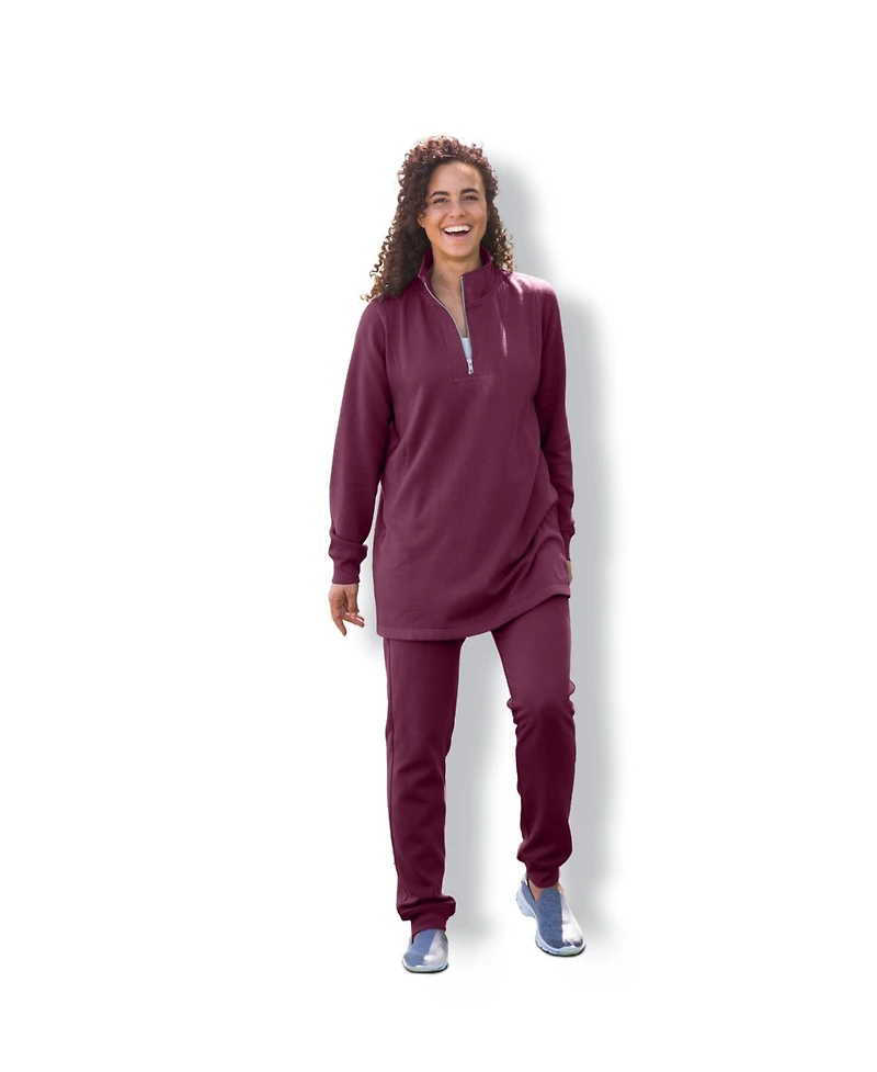 Woman Within Plus 2-Piece Fleece Sweatshirt Set