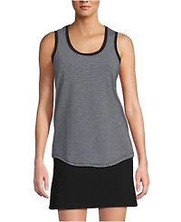 Lands' End Women's Sleeveless Power Performance Scoop Neck Curved Hem Tunic Tank