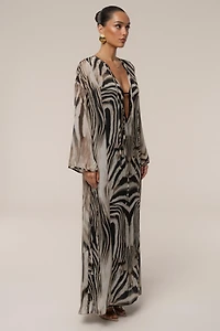 Jluxlabel Zebra New Vista Maxi Dress