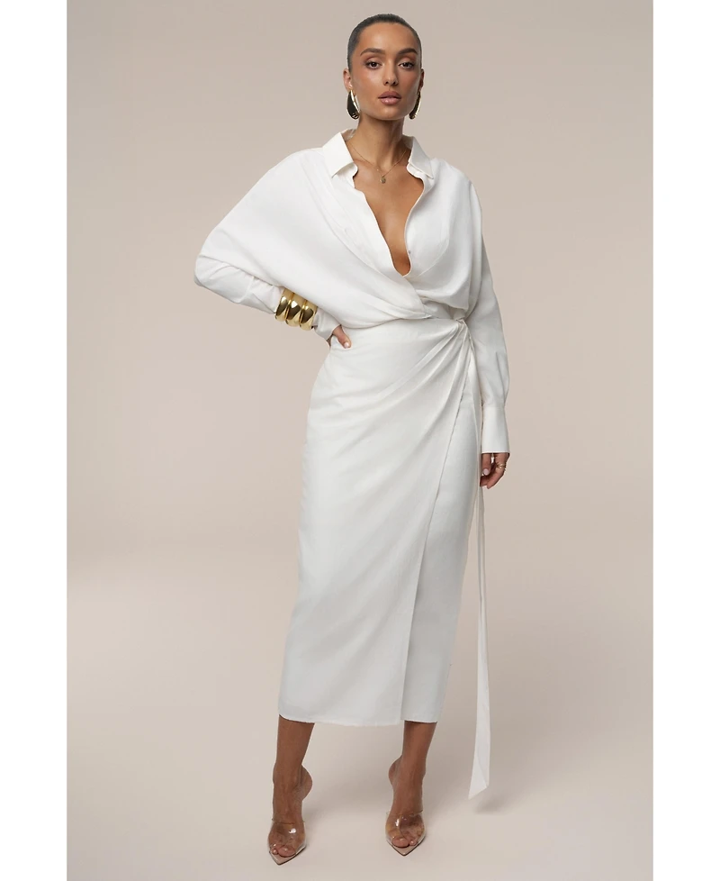 Jluxlabel Women's Skyline Wrap Midi Dress