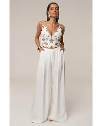 Jluxlabel Women's Summer Ease Wide Leg Pants