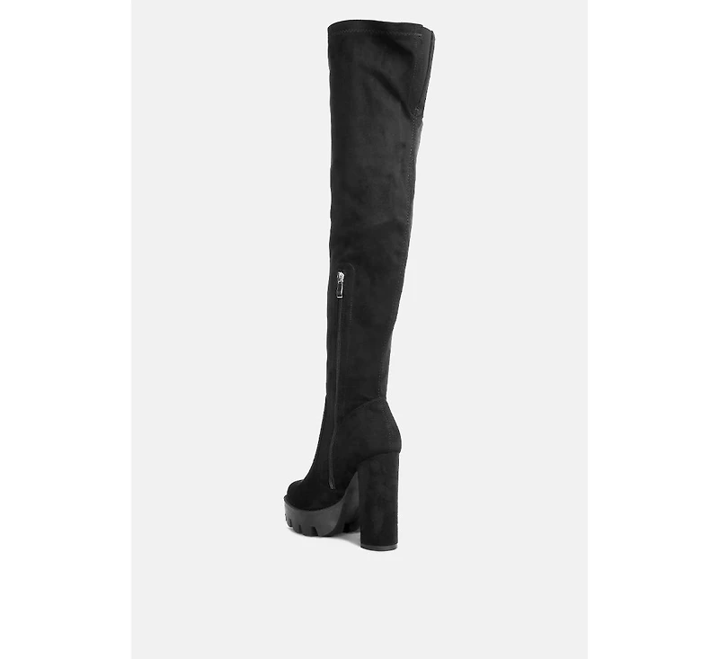 Maple Faux Suede Long Boots Women