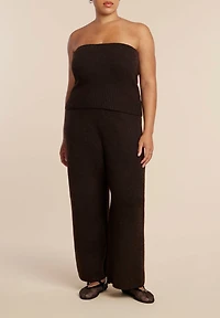 Eloquii Women's Plus Sweater Ribbed Tube Top