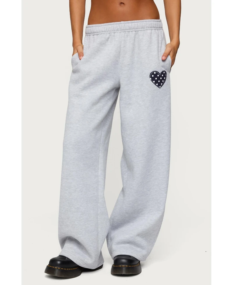 Edikted Womens I Heart London Sweatpants