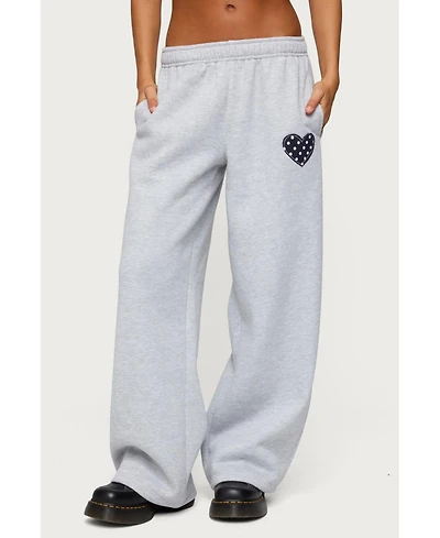 Edikted Womens I Heart London Sweatpants