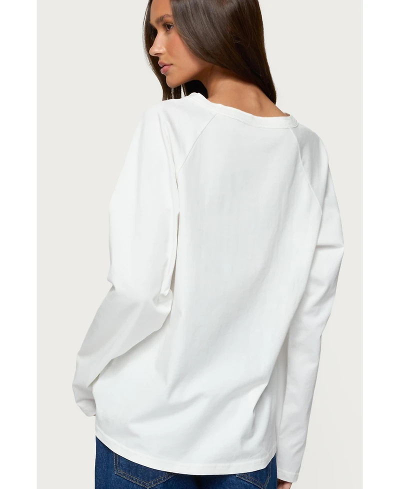Edikted Women's Cyrus Henley Oversized Top