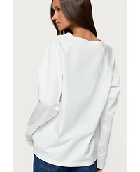 Edikted Women's Cyrus Henley Oversized Top