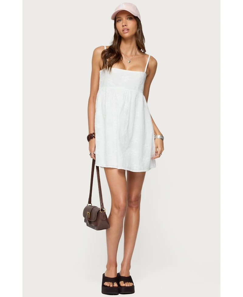Edikted Women's Winifred Eyelet Babydoll Mini Dress