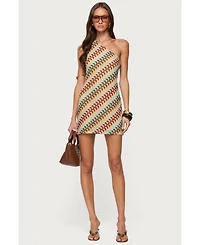 Edikted Women's Agua Zigzag One Shoulder Mini Dress