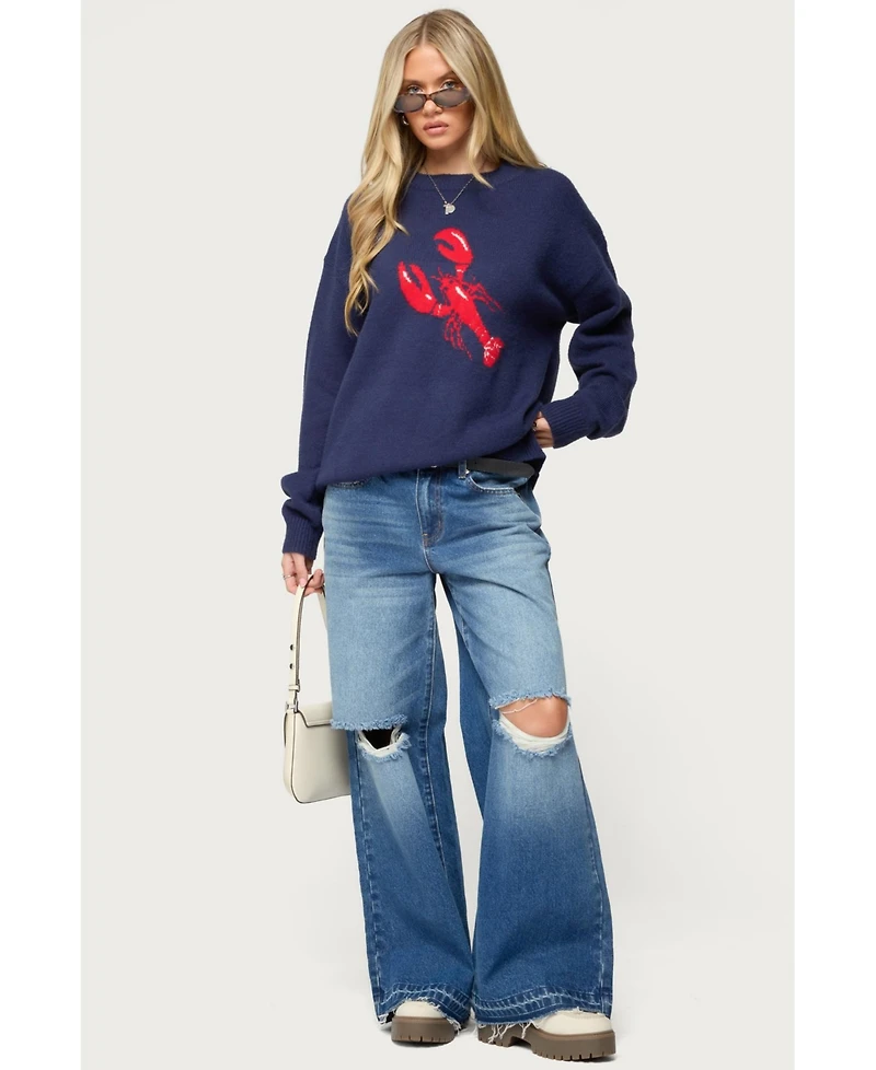 Edikted Women's Don'T Be Shellfish Knit Sweater